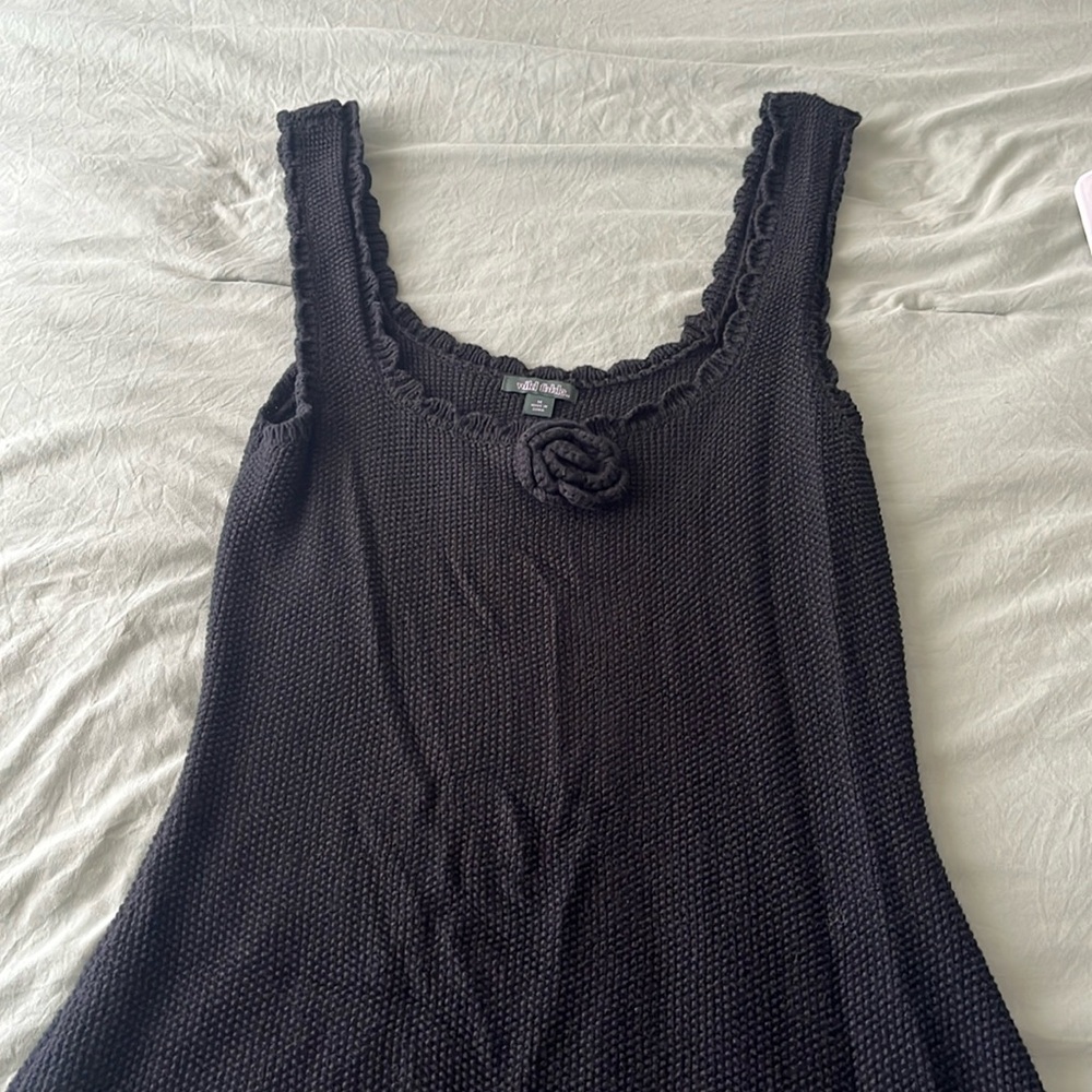 Black knit dress